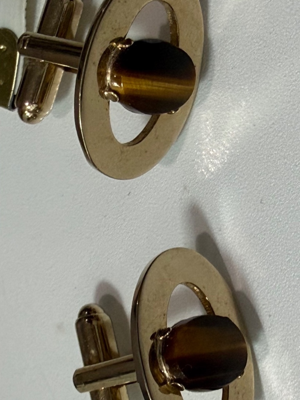 Men's Tiger's Eye Cuff Links